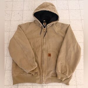 Carhartt Men's Beige Hooded Performance Jacket